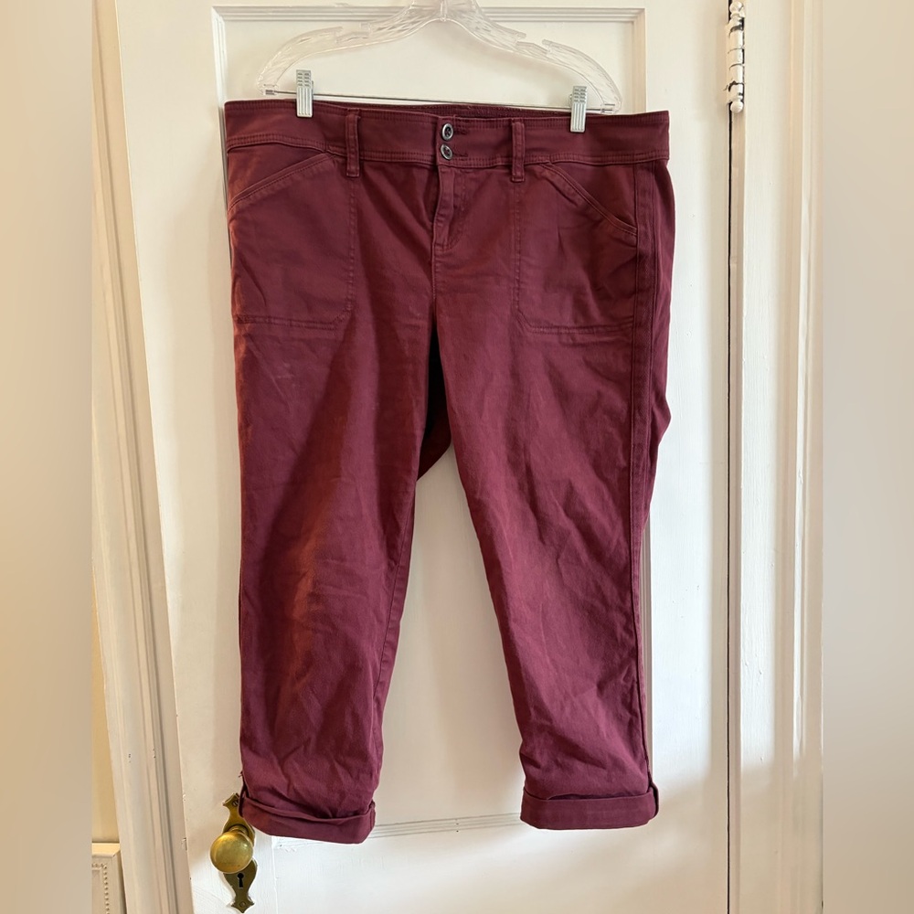 torrid Burgundy Cropped Jeans